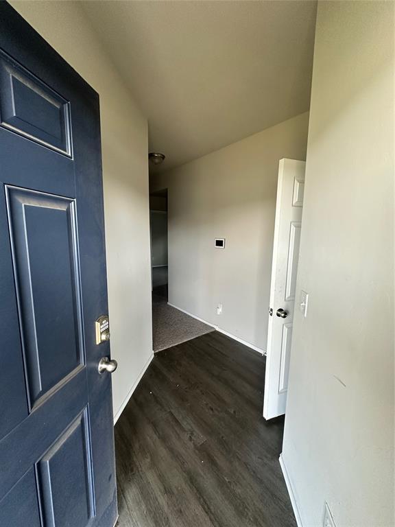 interior space with dark wood finished floors