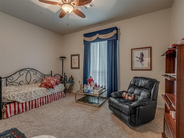 16632 Parkhurst Rd, Edmond, OK 73012 - carpeted bedroom featuring a ceiling fan and baseboards