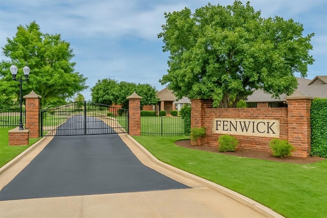 16632 Parkhurst Rd, Edmond, OK 73012 - community / neighborhood sign with a gate