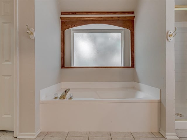 16632 Parkhurst Rd, Edmond, OK 73012 - full bath with a bath, tile patterned flooring, and walk in shower
