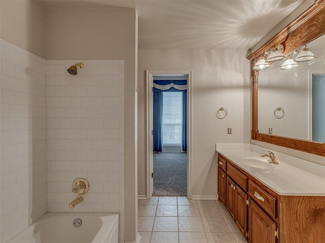 16632 Parkhurst Rd, Edmond, OK 73012 - full bath with vanity, shower / tub combination, and tile patterned floors