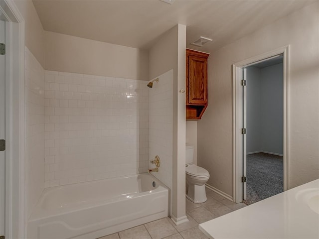 16632 Parkhurst Rd, Edmond, OK 73012 - bathroom featuring tile patterned floors, bathing tub / shower combination, and vanity