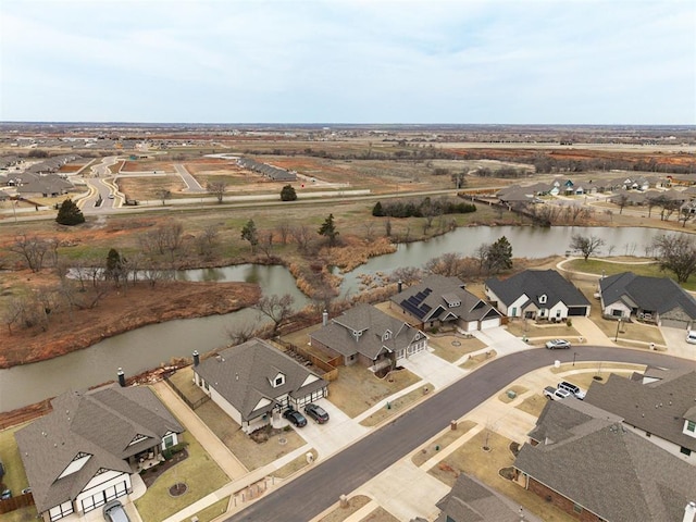 12709 Pinewood Ln, Oklahoma City, OK 73142 - aerial view with a residential view and a water view
