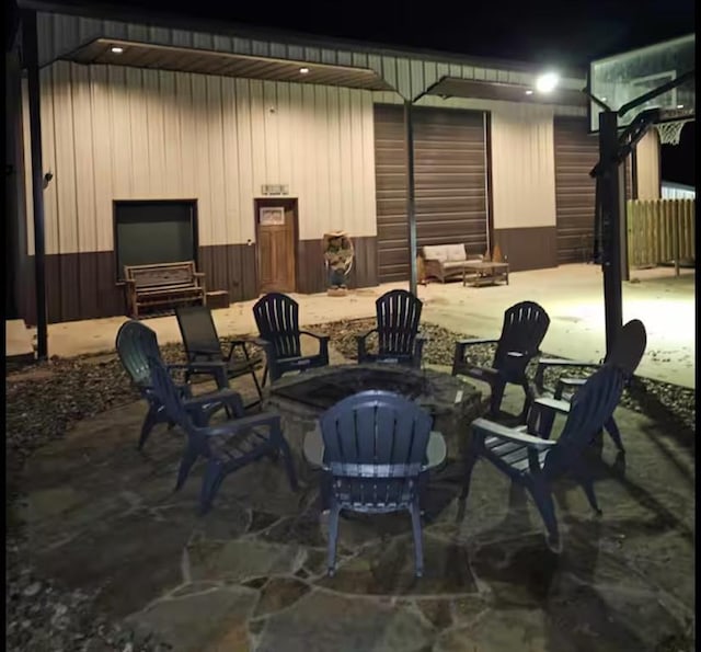 view of patio / terrace featuring outdoor dining space and fence