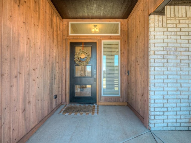 view of doorway to property