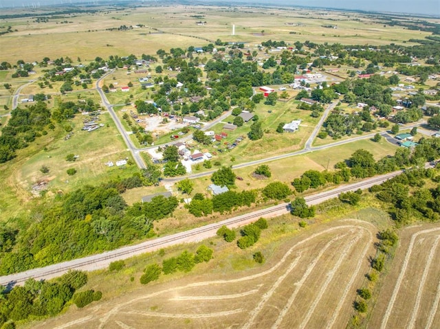 aerial view featuring a rural view