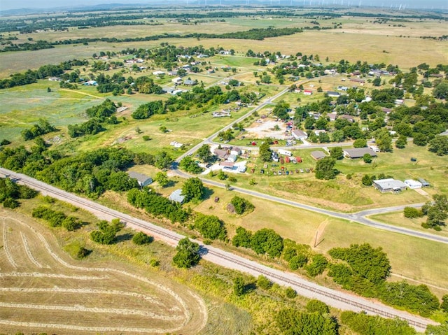 drone / aerial view with a rural view