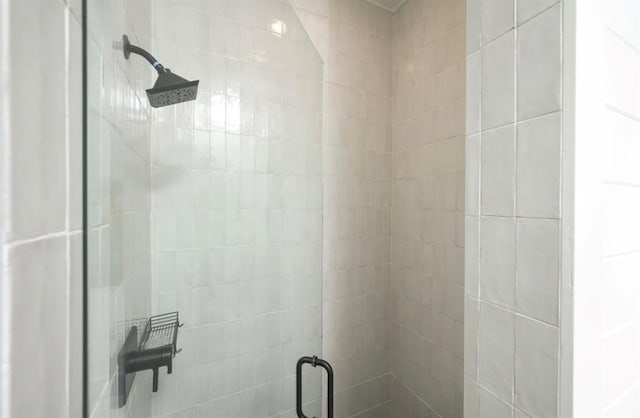 details with a shower stall