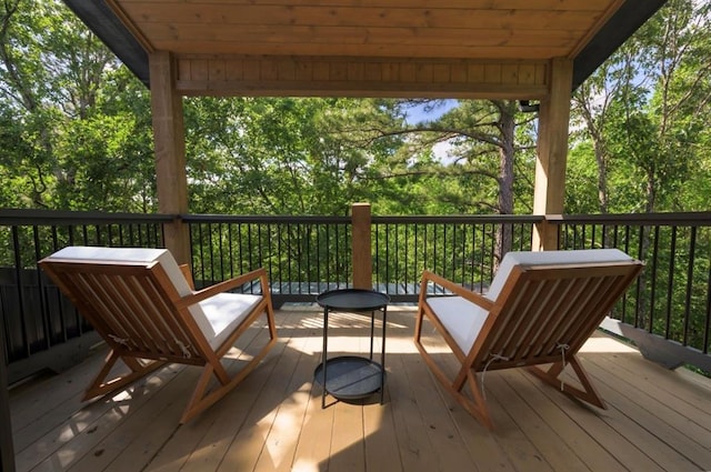 view of wooden deck