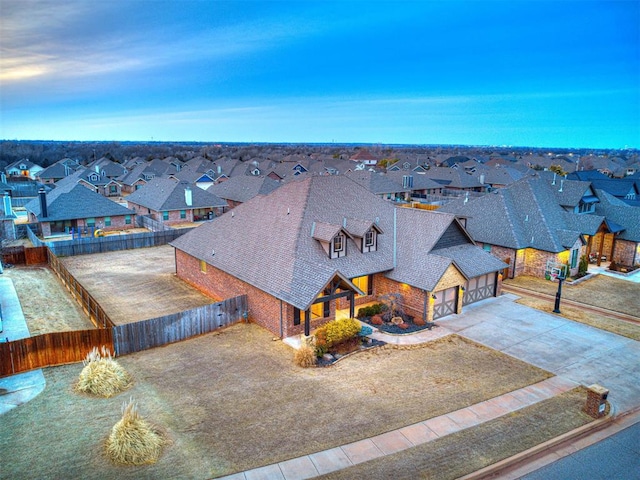 birds eye view of property featuring a residential view