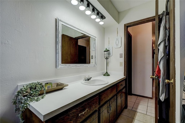 bathroom featuring vanity and tile patterned floors