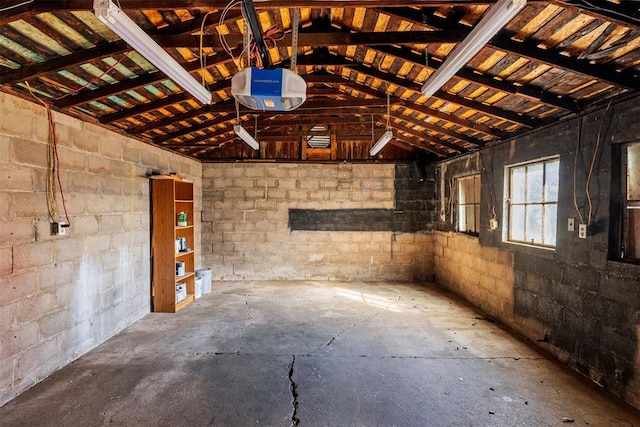 garage featuring a garage door opener