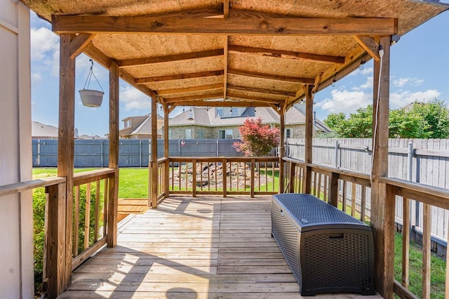 1412 Reid Pryor Rd, Norman, OK 73072 - wooden terrace with a residential view