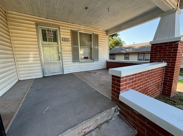 view of patio with covered porch