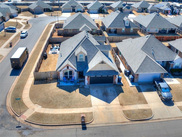 aerial view featuring a residential view