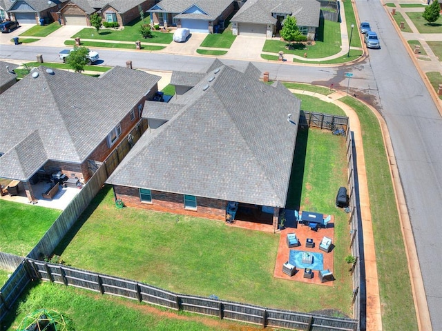 bird's eye view featuring a residential view