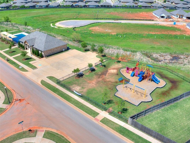aerial view featuring a residential view