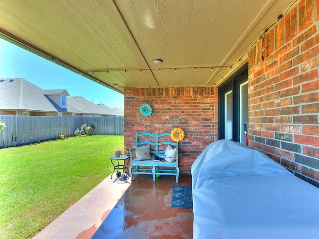 view of patio / terrace featuring a fenced backyard