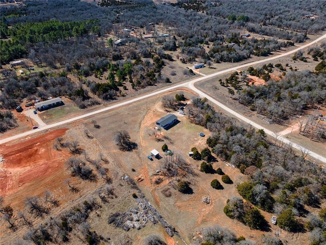 aerial view with a rural view