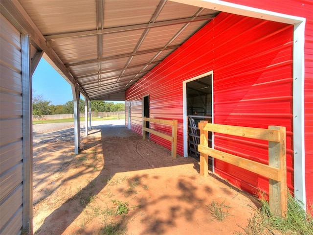 view of horse barn