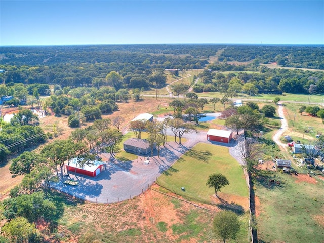 aerial view with a rural view