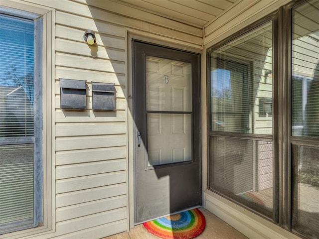 view of doorway to property