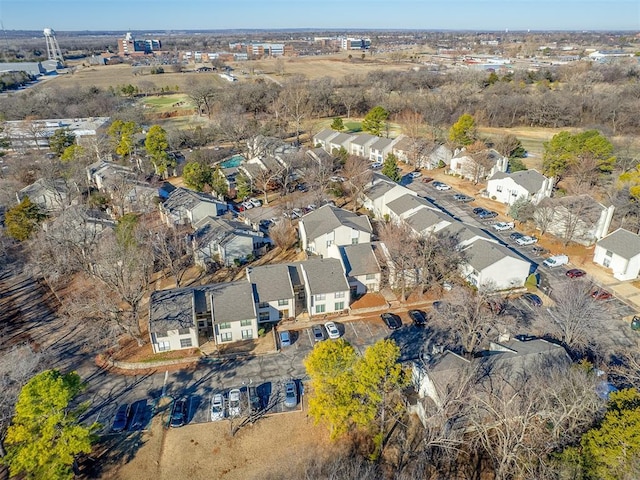 drone / aerial view with a residential view