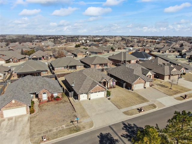 drone / aerial view with a residential view