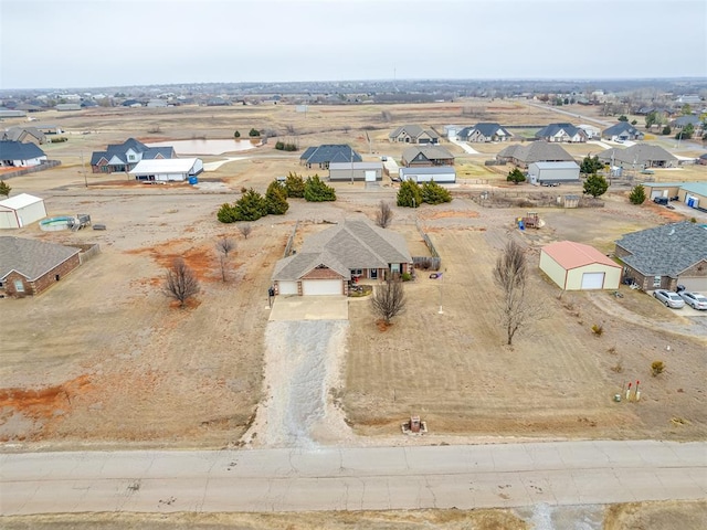 drone / aerial view with a residential view