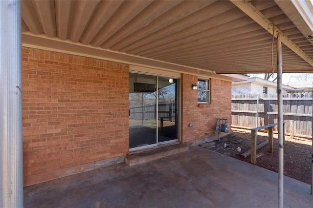 view of patio / terrace with fence