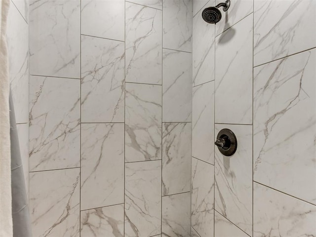 room details with a tile shower