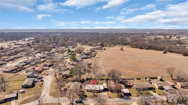 drone / aerial view with a residential view