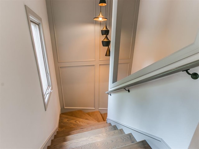 stairs with plenty of natural light