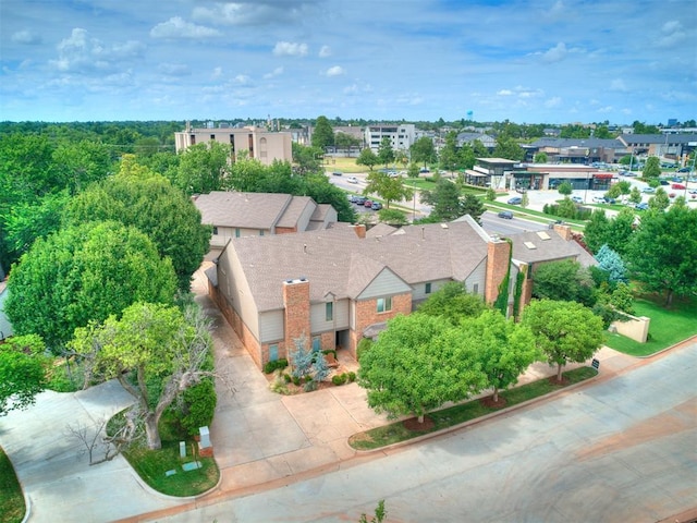 drone / aerial view with a residential view