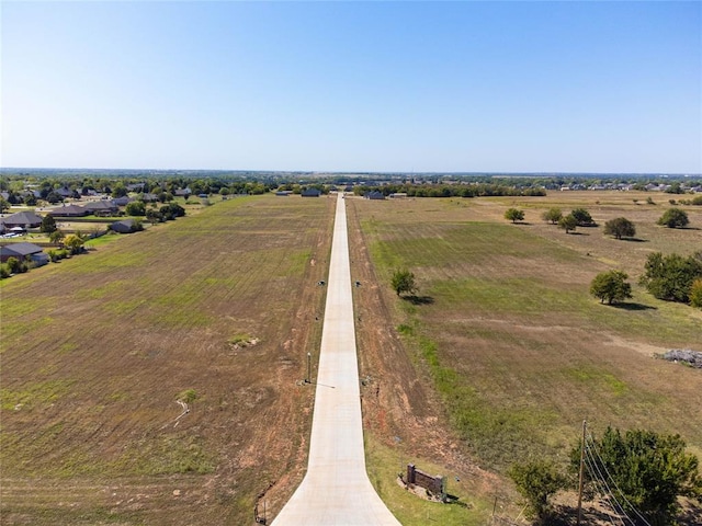 aerial view featuring a rural view