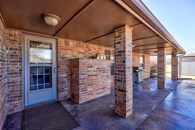 view of patio / terrace featuring area for grilling