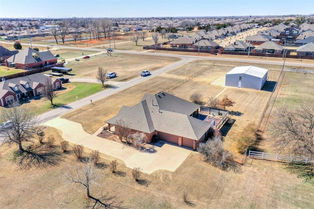 aerial view featuring a residential view