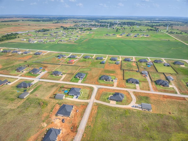 aerial view with a rural view