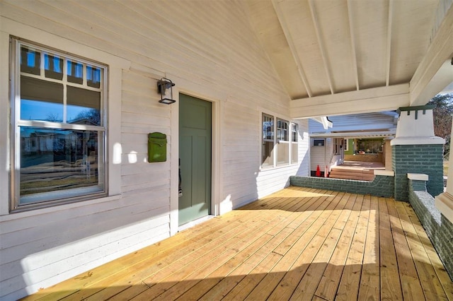 view of wooden terrace