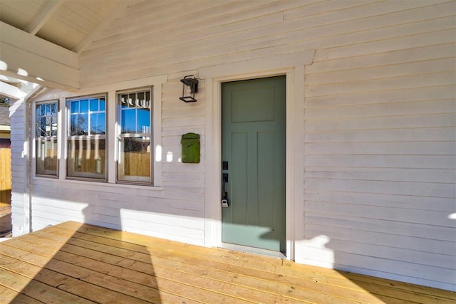 view of doorway to property