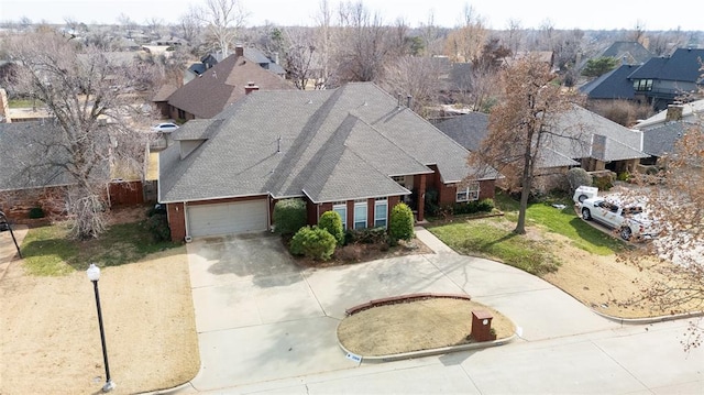 aerial view featuring a residential view