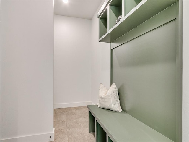 mudroom with baseboards