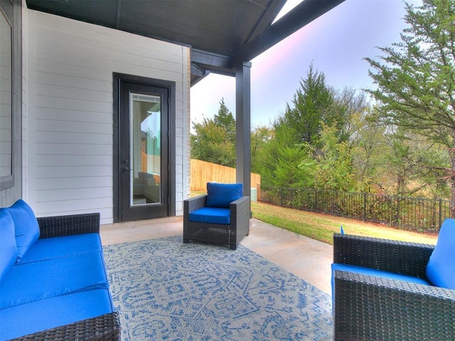 view of patio / terrace with fence