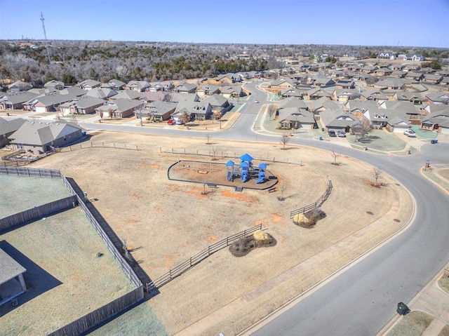 aerial view featuring a residential view