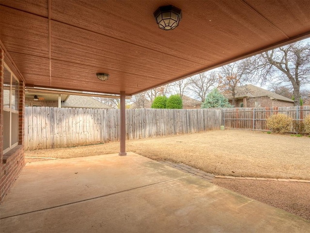 view of patio / terrace with a fenced backyard