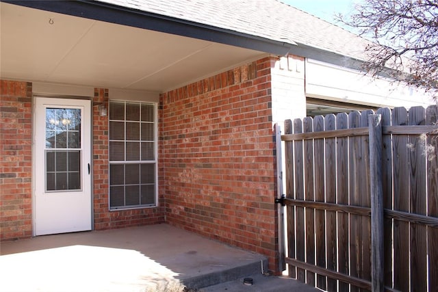 view of patio with fence