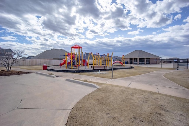 community playground featuring fence