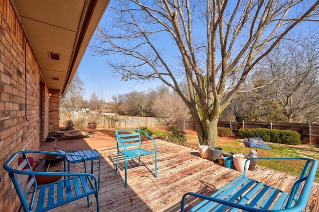 view of patio / terrace featuring a fenced backyard