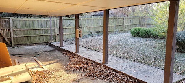 view of patio / terrace with a fenced backyard