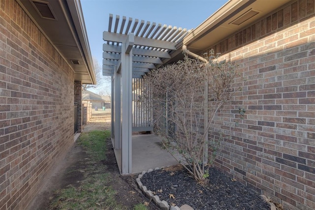 view of patio / terrace with a pergola